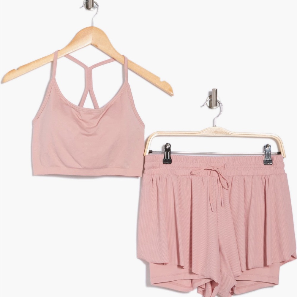 YOGALICIOUS Rosaline Seamless Sports Bra & Shorts Set